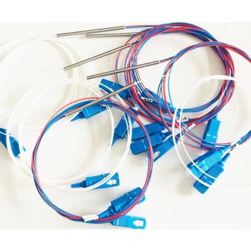 FTTH Splitter FBT Optical-Couple Singlemode-Fiber PLC SC UPC 1X2 Tube-Type Steel 10PCS