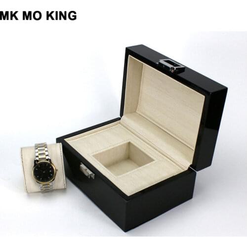 Hot Sale Luxury Brand Solid Wood Gift Box Mens Womens Watch Bracelet Box High Grade 1 Grid Display Storage Wooden Box 2020
