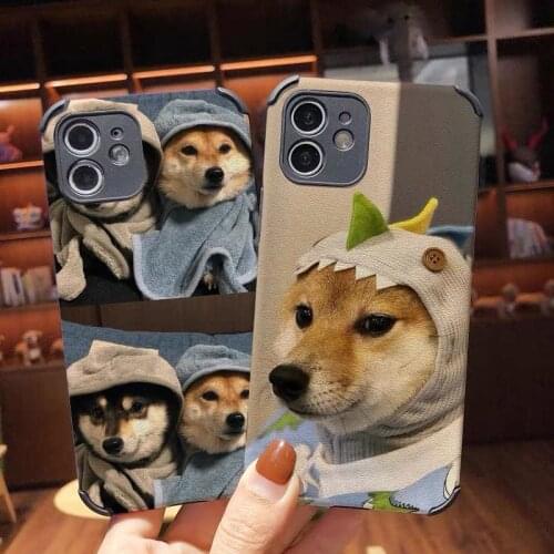 Cute Doggy Phone Case for Iphone 7 8plus 11 Pro Cover Smartphone Instagram Style Coque 12pro Max Fundas Soft Cellphone Cases