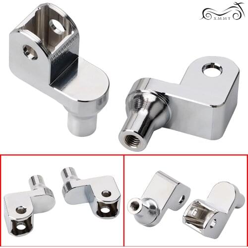 Motorcycle Chrome Left & Light Side Foot Pegs Adapter Fittings For Honda Valkyrie 97-04 Shadow 1100 ACE Tourer GoldWing GL1500