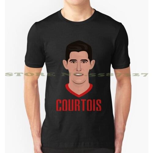 Thibaut Courtois , Belgium Black White Tshirt For Men Women Courteous Belgium Red Devils Belgie Rode Duivels Keeper