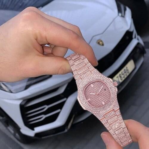 2020 Diamond Men Watch Top Luxury Brand Casual Fashion Quartz Watches Stainless Steel Belt Business Wristwatch relogio masculino