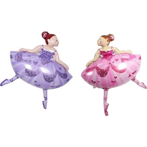 New cartoon dancing ballerina girl party decoration aluminum balloon birthday party party decoration supplies foil balloon
