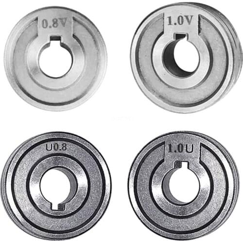 OOTDTY Welding Feeder Roll V U nurl Groove 0.6mm 0.8mm 1.0mm Size 30x10x10mm for steel Aluminum Flux Cord Wire Mig Wire Feeder