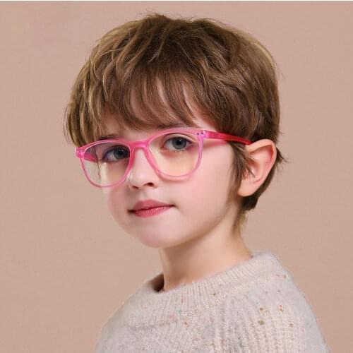 Boys Girls Optic TR90 Frame Teens Square Blue Light Blocking Eyewear Children Anti Blue Light Glasses With Accessories UV400
