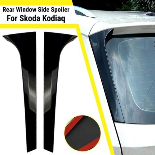 Pair Car Rear Window Side Spoiler Wing Canard Splitter For Skoda Kodiaq For Skoda KAROQ Car Styling Vertical Spoilers & Wings