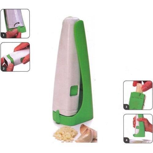 Plastic Garlic Press Presser Crusher Slicer Grater Cube Garlic Mincer