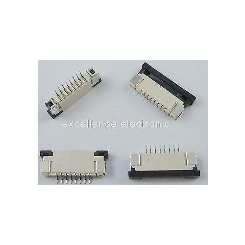 50 Pcs FPC FFC 1mm Pitch 8 Pin Drawer Type Ribbon Flat Connector Top Contact for LCD screen interface of MP3/DVD/Phone