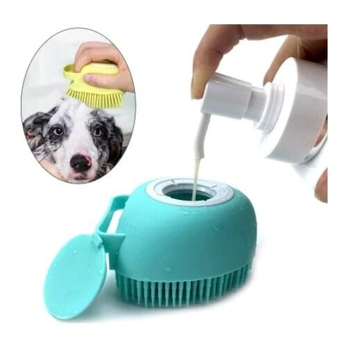 Pet bath brush, dog cat silicone bath brush, multi-function beauty brush, massage to float dog comb