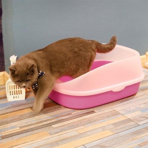 Pet Dog Toilet Cat Litter Box Cat Dog Tray Teddy Anti-Splash Toilette with cat litter shovel Puppy Cat Indoor Home Sandbox