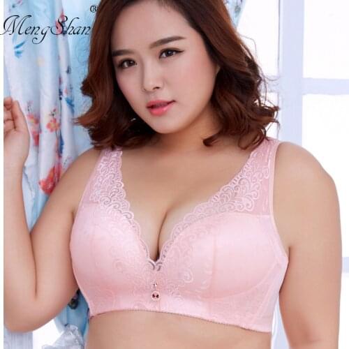 Womens Bras Plus Size Bras D DD cup Push Up Lace Brassiere for Women Underwire Lace Bras for Large Cups White black Red 3/4 Cup