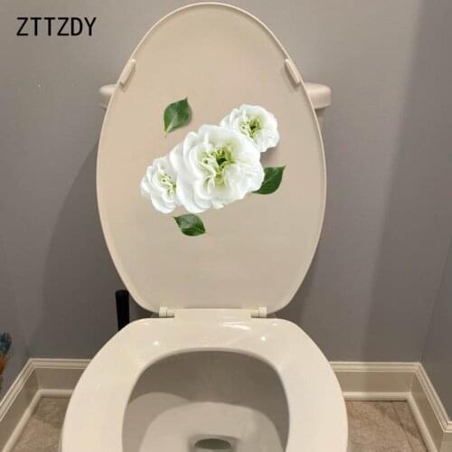 ZTTZDY 24.1*22.9CM Flower Petals Modern Bedroom Decor Wall Decals Fresh Toilet Sticker T2-0039