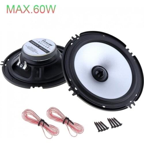 2 pcs! 6.5 Inch 60W Auto Car Speaker Automobile Car HiFi Audio Full Range Frequency Speaker High Pitch Loudspeaker