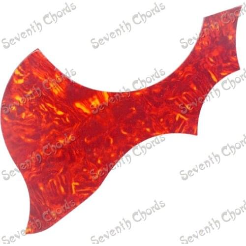 2 Pcs Red Guitar Pickguard Pick Guard Anti-scratch Plate for Acoustic Guitar (MJTB-BK-10182)