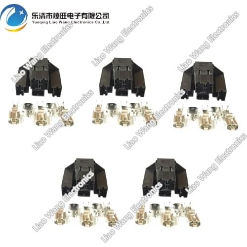 5 Sets DJ7052-6.3-21 Car Relay Holder 5 Pin 5 Way Automotive Relay Socket