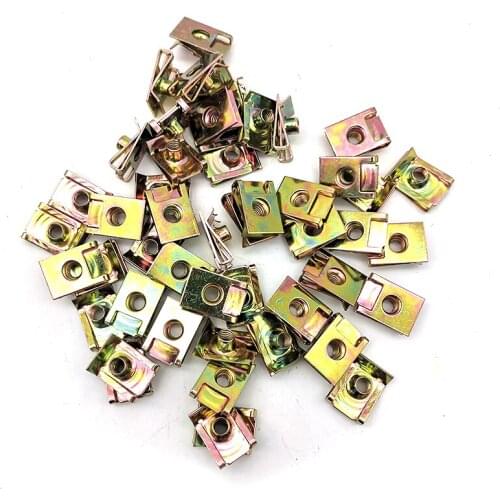 50pcs Car Panel Fastener Mounting Clamp Car front and rear bumper metal clip