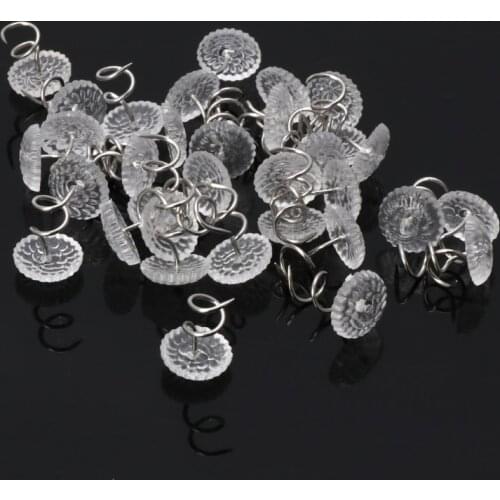50PCS Clear Heads Twist Pins Fixed Fastener for Upholstery Blankets Sofa sets