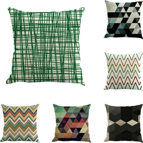 Abstract Geometric Pattern Cushion Covers 45x45 cm Polyester Fabric Throw Pillow Case Elegant Home Decor Hot Sale Car Chair Use