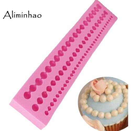 B0294 3D pearl form DIY Cake border dessert Sugar Craft Molds Silicone mould fondant cake decorating tools