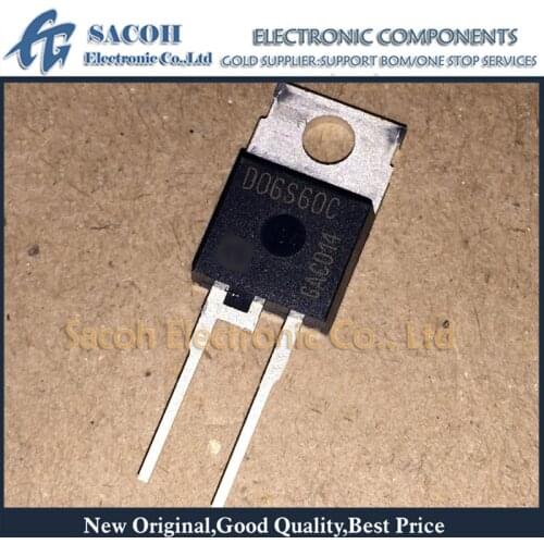 Free shipping 10Pcs IDT06S60C D06S60C TO-220 6A 600V SiC Silicon Carbide Schottky Diode