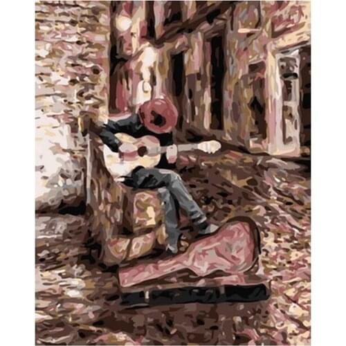 Frameless diy painting by numbers picture by numbers for home decor still life painting 4050cm street