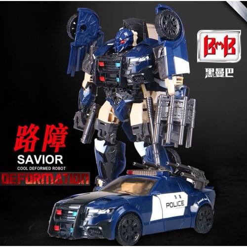 BMB Black Mamba Transformation Toys Figure H6001-5 Decepticons Traffic police Policecar Deformation Car Robot Toys For Boy Model