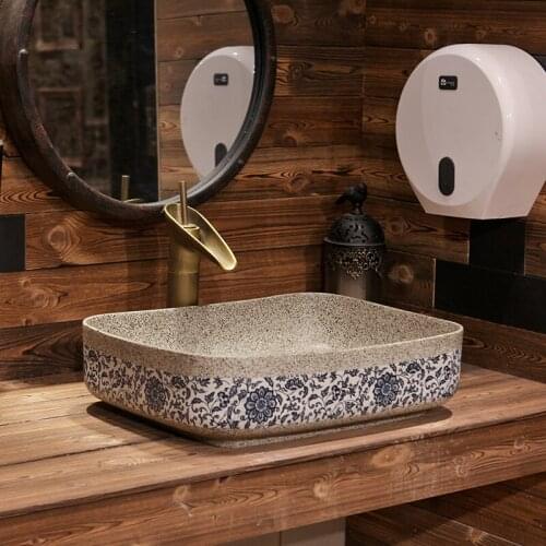 Porcelain bathroom ceramic counter top sinks wash basin popular in europe art ceramic wash basin bathroom sink