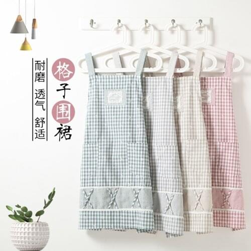 Apron female Korean fashion home kitchen cooking cooking clothes work clothes cute Japanese waist waist sarong