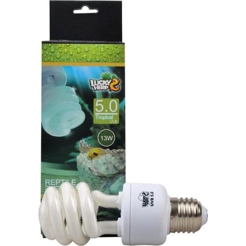 Reptile Compact Fluorescent Tropical Terrarium Lamp UVA UVB 5.0 Bulb,E27,Screw Thread,220-240V,13W,26W Available