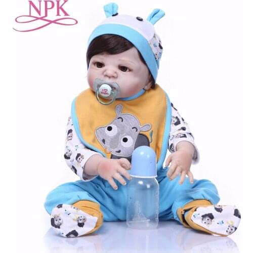 NPK Boneca Reborn blue little rhino Full Vinyl Reborn Baby Doll Toys Lifelike Child Birthday Xmas Gift HOT TOY for girl