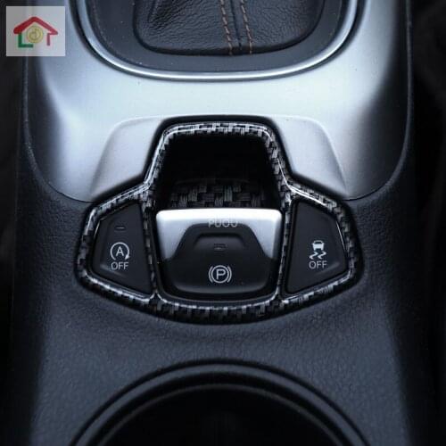For Jeep Compass 2017 2018 2019 Matte Car Inner Electronic Handbrake Control Cover Trim Hand Brake Panel Car Styling Sticker