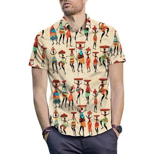 New 2019 Summer Casual 3D Creativ Print Short Sleeve Shirt Mens Fashion Clothing Men Loose Streetwear Trend Beach Shirts US Size