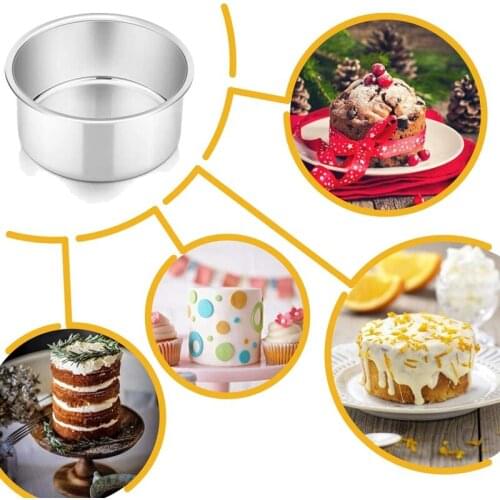 Cake Pan Set of 3 Round Baking Layer Pans Bakeware for Mini Cake Pizza Bread Leakproof and Easy Clean Easy Releasing