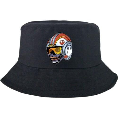 Disney Star Wars Fishing Hat Cotton Movies Fashion Bucket Hat Double-sided Street Bucket Hat Sunbonnet Printing Fedoras Casual
