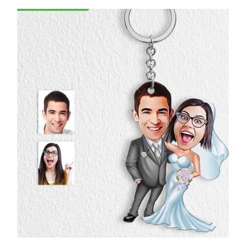 Gift Valentines Day Special Gift Personalized Keychain Christmas Gift Cartoon Key Chain 2021 Meychain Married Couples Turkey