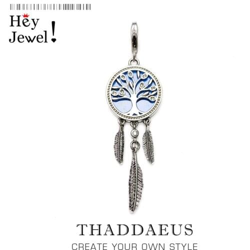 Charm Pendant Dreamcatcher Tree,Europe Accessories Boho-Chic Jewelry For Women 2020 Summer Gift 925 Sterling Silver Fit Bracelet