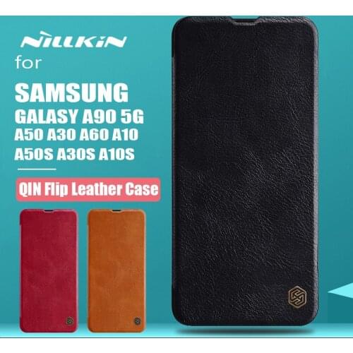 For Samsung Galaxy A90 5G Case Nillkin Qin Luxury Flip Leather Case Business Card Slot Ultra-Thin Cover for Samsung A90 5G Case