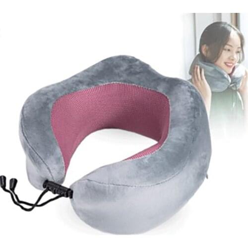 Memory Foam Pillow Neck U-Shape Pillows For Airplane Neck Support Travel Accessories Comfortable Pillows For Sleep Home