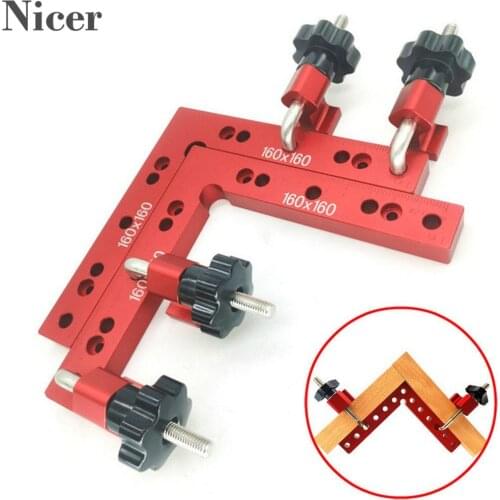Woodworking Corner Clamping Ruler Aluminium Right Angle Clamps G Clamp L-Shaped Positioner Clip 90 Degree Position Squares Clamp