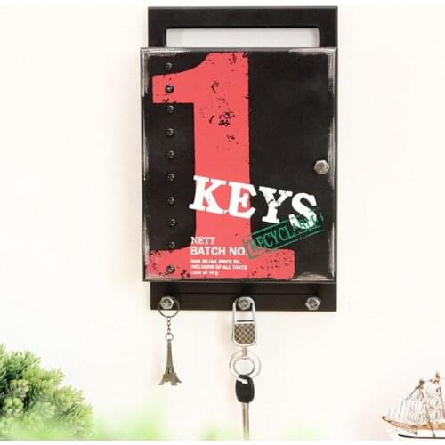 Zakka Handmade Boxes Cargo Organizer Storage Box Simple Small Key Hanging Storage Case Wood Shelf Wood Rack Phone Box