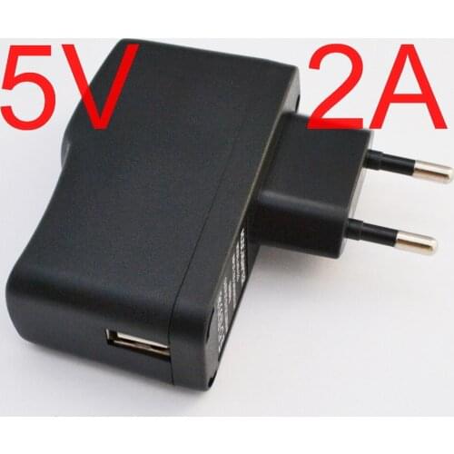 100PCS 5V 2A EU High quality IC program 5V2000mA USB Charger Power Adapter with USB Charger for Tablet PC