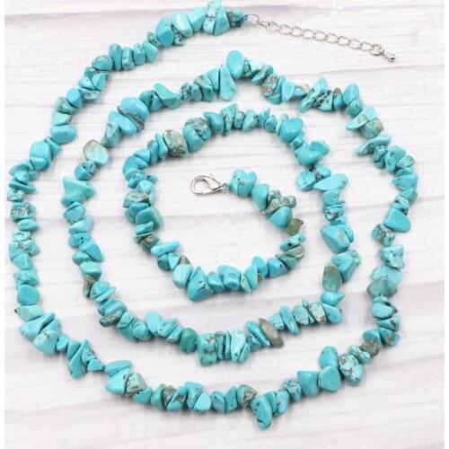 19 Style Long Chain Necklace Coral Rubys Agates Turquoises Quartzs Tourmaline Peridot Crystal Fluorite Chips Stone Jewerly 80cm