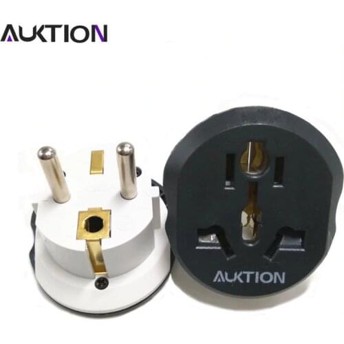 AUKTION Universal European Adapter 16A 250V AC Travel Charger Wall Power Plug Socket Converter Adapter for Home Office
