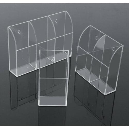 Acrylic TV Air Conditioner Remote Control Holder 1-3 Case Wall Mount Storage Box for Home NIN668