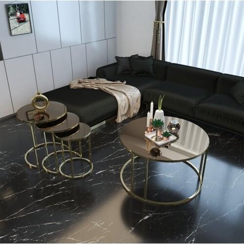 Bronze Mirror Gold Metal Zigon And Medium Tripod "gold Suit coffee table" coffee tables table basse furniture living room table