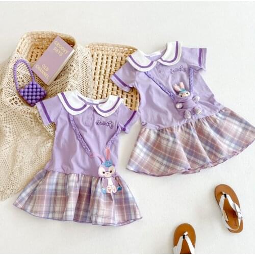 Kids Summer Princess Dress Cartoon Stellalou Girls Dress Toddler Girls Dresses 6D Doll JK Dress Korean Baby Halloween Christmas