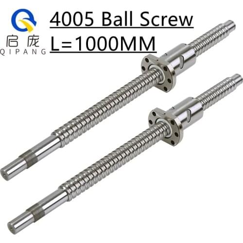 DFU 4005 Double Ballscrew length 1000mm DSG20H ballnut Ball screw End Support coupling for cnc parts
