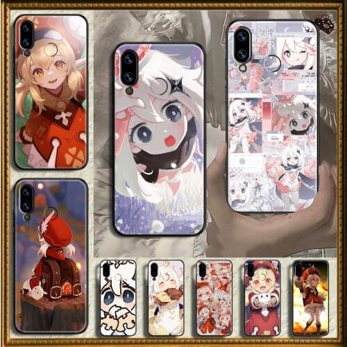 Game Genshin Impact Klee Phone case For Huawei Honor 6 7 8 9 10 10i 20 A C X Lite Pro Play black luxury prime trend hoesjes