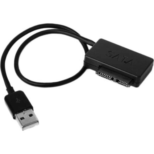 0.3 Meter Laptop Sata Cable SATA to USB Adapter 6P + 7P SATA to USB2.0 cd-rom Cable 13-Pin Adapter Box