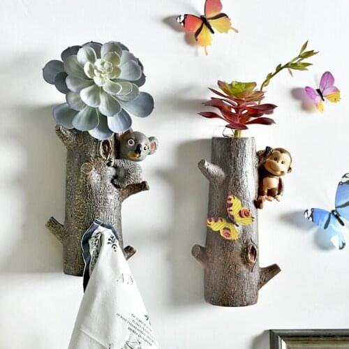 American creative doorway fitting room hook flower flower arrangement wall hanging key frame decorative coat hook WF10241125